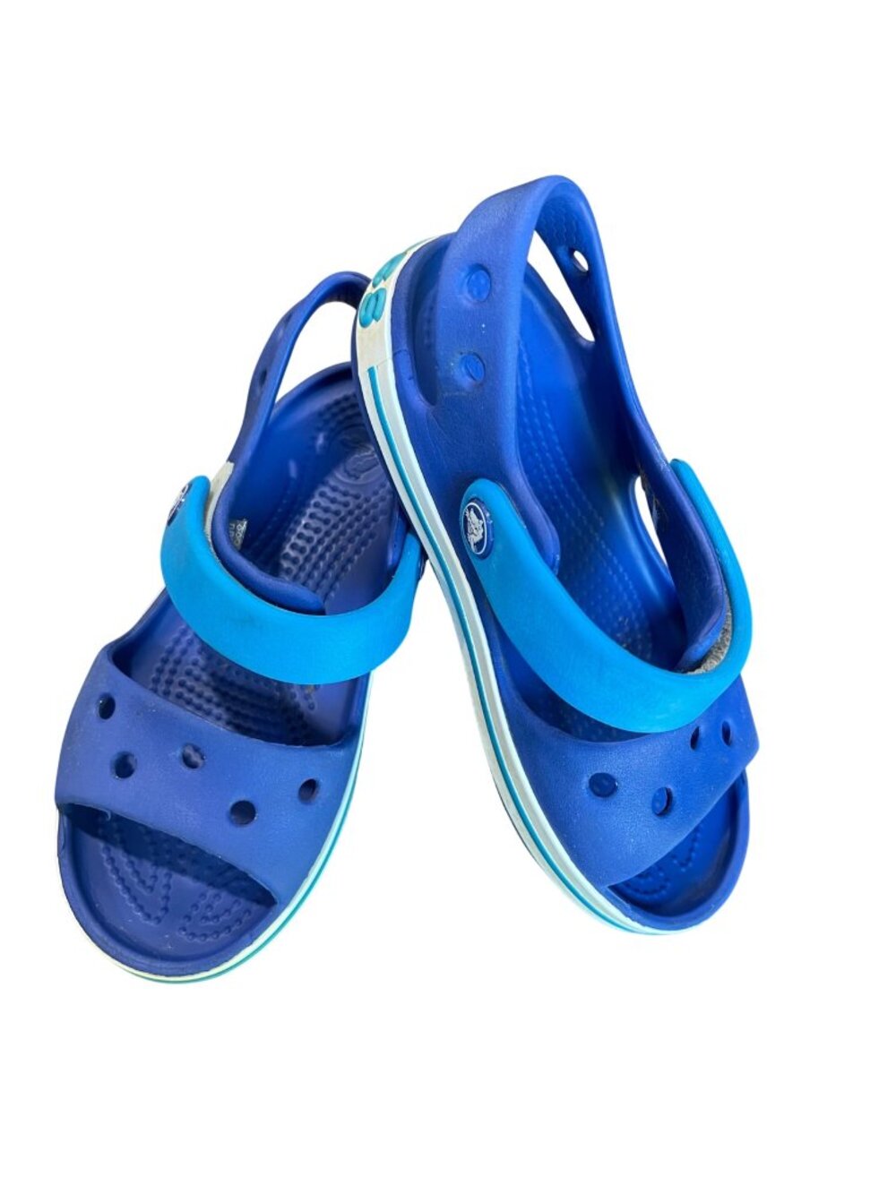 CROCS Crocband Sandals Kids Size 10 Cerulean Blue Ocean 12856-CBOC‎ Waterproof